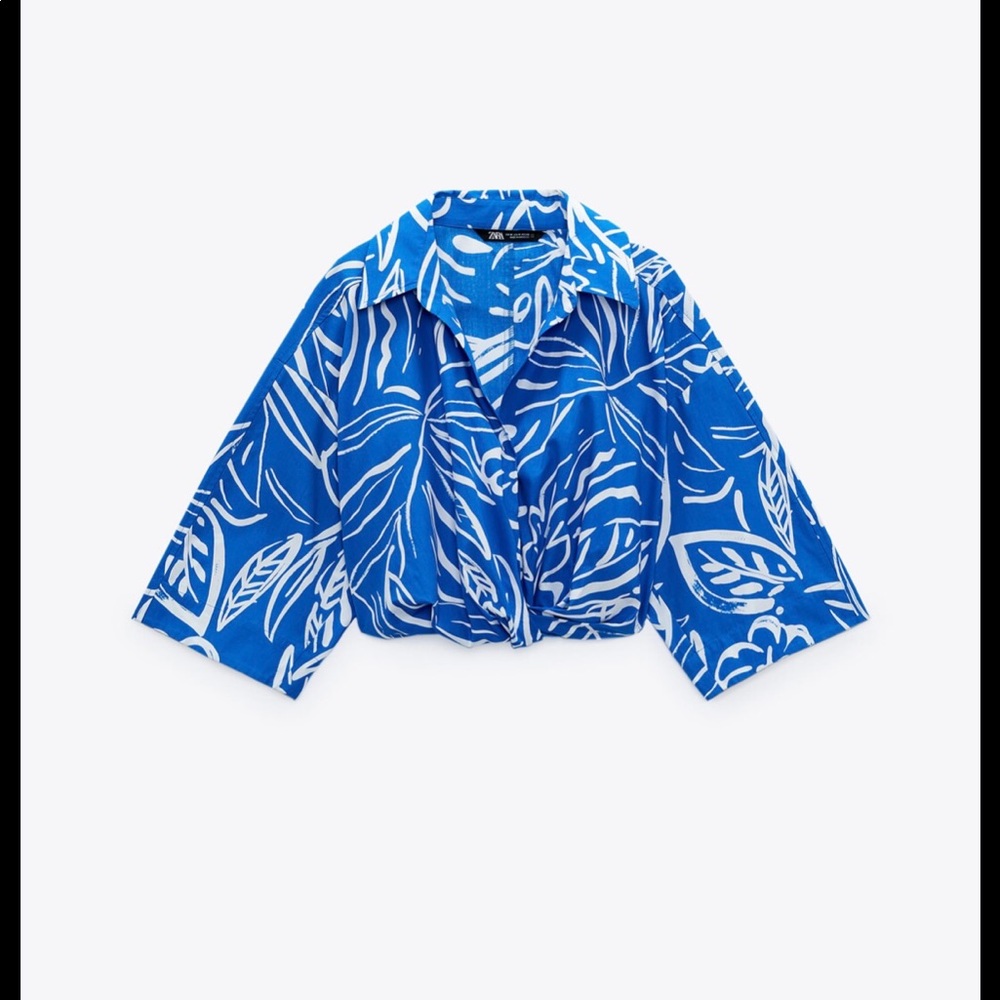 Zara Tropical Blouse XS